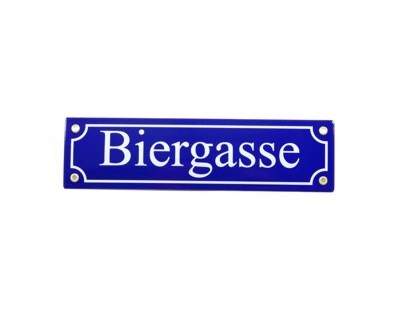 Biergasse Emaille Straßenschild Nr. 823