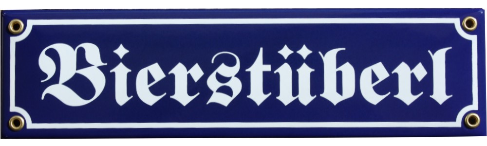 Bierstüberl Emaille Schild Nr. 1019