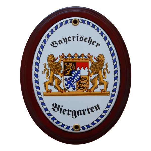 Bayerischer Biergarten Emaille Schild Nr. 1715