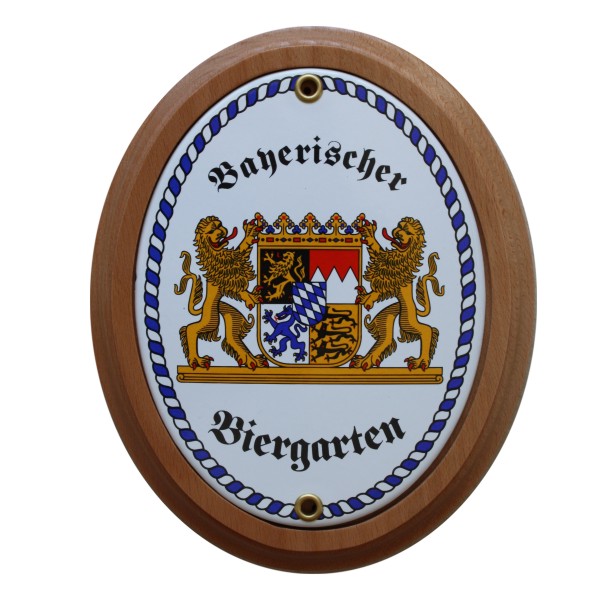 Bayerischer Biergarten Emaille Schild Nr. 1715