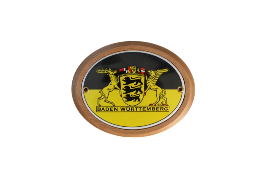 Baden-Württemberg Emailschild 11,5 x 15 cm oval Emaille Schild (ohne Holzrahmen) Nr. 1714