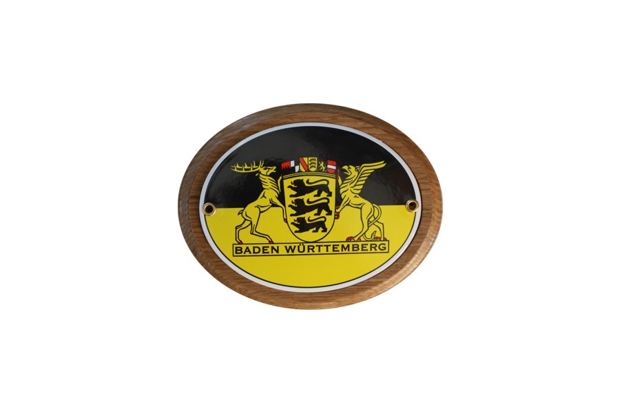 Baden-Württemberg Emailschild 11,5 x 15 cm oval Emaille Schild (ohne Holzrahmen) Nr. 1714