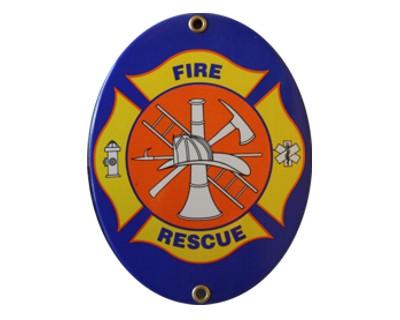 Feuerwehr Emaille Schild "Fire Rescue" Nr. 1815