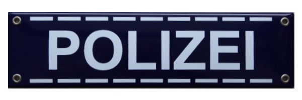 Polizei Emaille Schild Nr. 1643