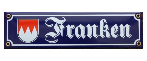 Franken mit Wappen Emaille Schild Nr. 1018