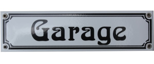 Garage Jugendstil 8 x 30 cm Emaille Schild Nr. 1269